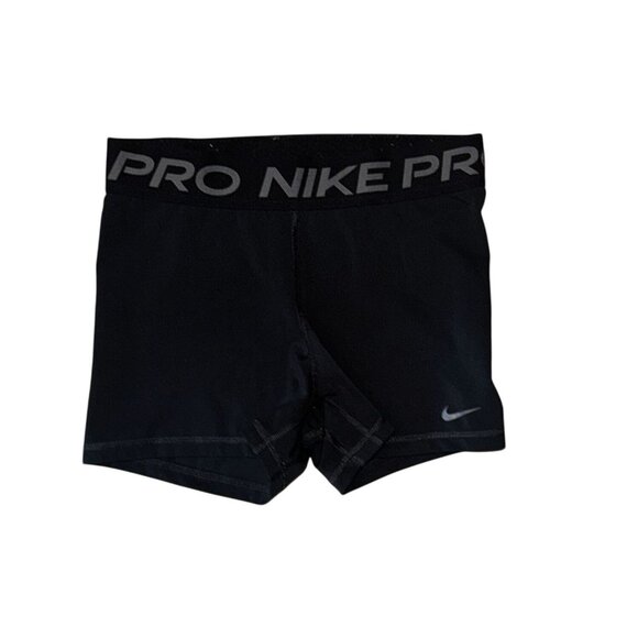 Nike Pro Womens Black Compression Shorts Size M - Picture 1 of 4